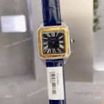 Low Price Replica Cartier Santos-dumont Couple watches Blue leather band